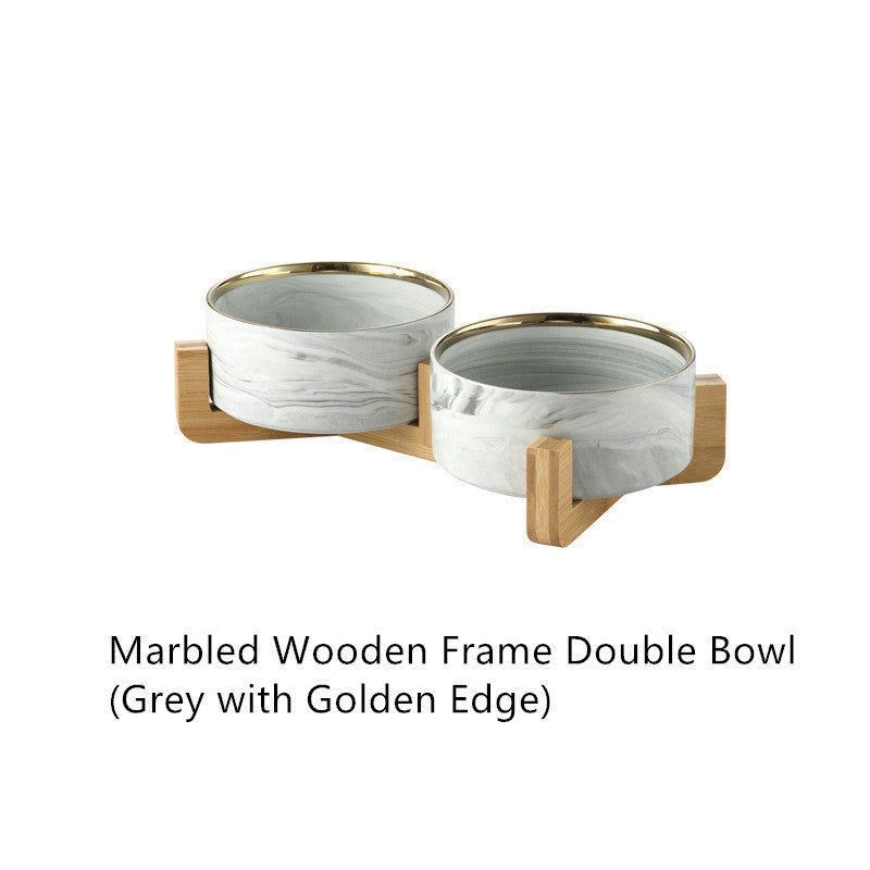 Marbled bamboo tableware