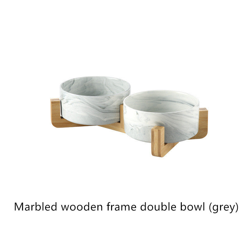 Marbled bamboo tableware