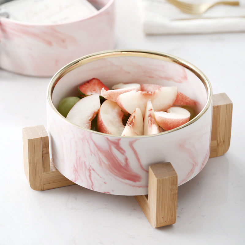 Marbled bamboo tableware