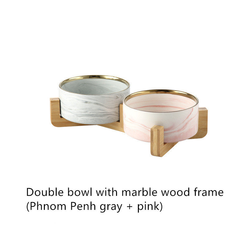 Marbled bamboo tableware