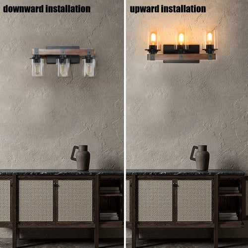 3 Lamps Farmhouse Dresser Lamps Rustic Bathroom Lamps Bathroom Wall Lamps - No Bulbs Unusable Platform - Temu