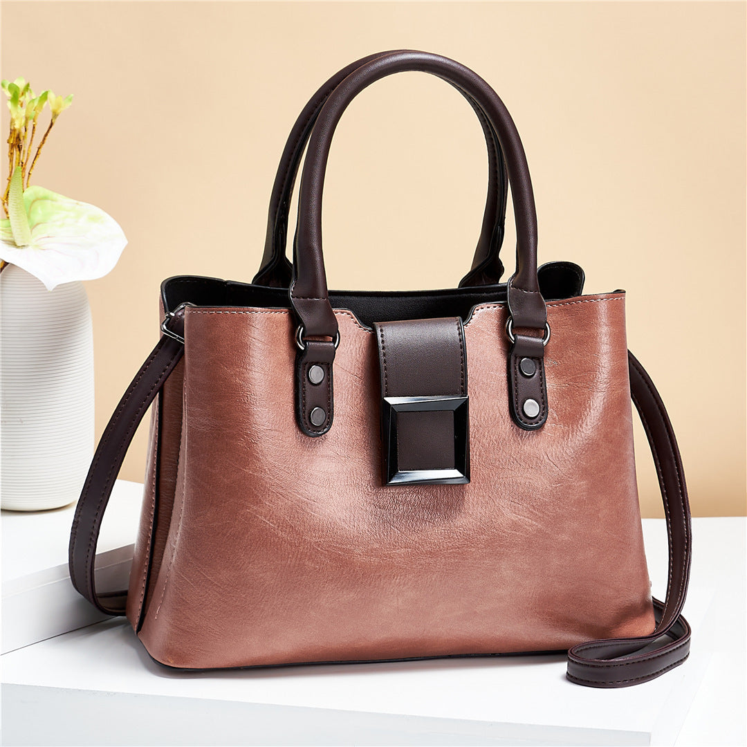 Women Shoulder Bag Big Buckle Handbags Work Daily Office Crossbody Bags