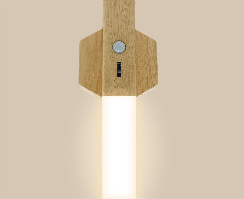 Smart Home Wooden Small Night Lamp Lamp LED Induction